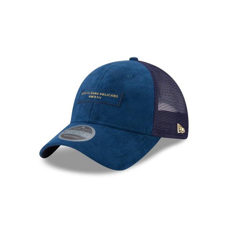 NBA New Orleans Pelicans Trucker 9Twenty Adjustable (ADF6805) - Blue New Era Caps